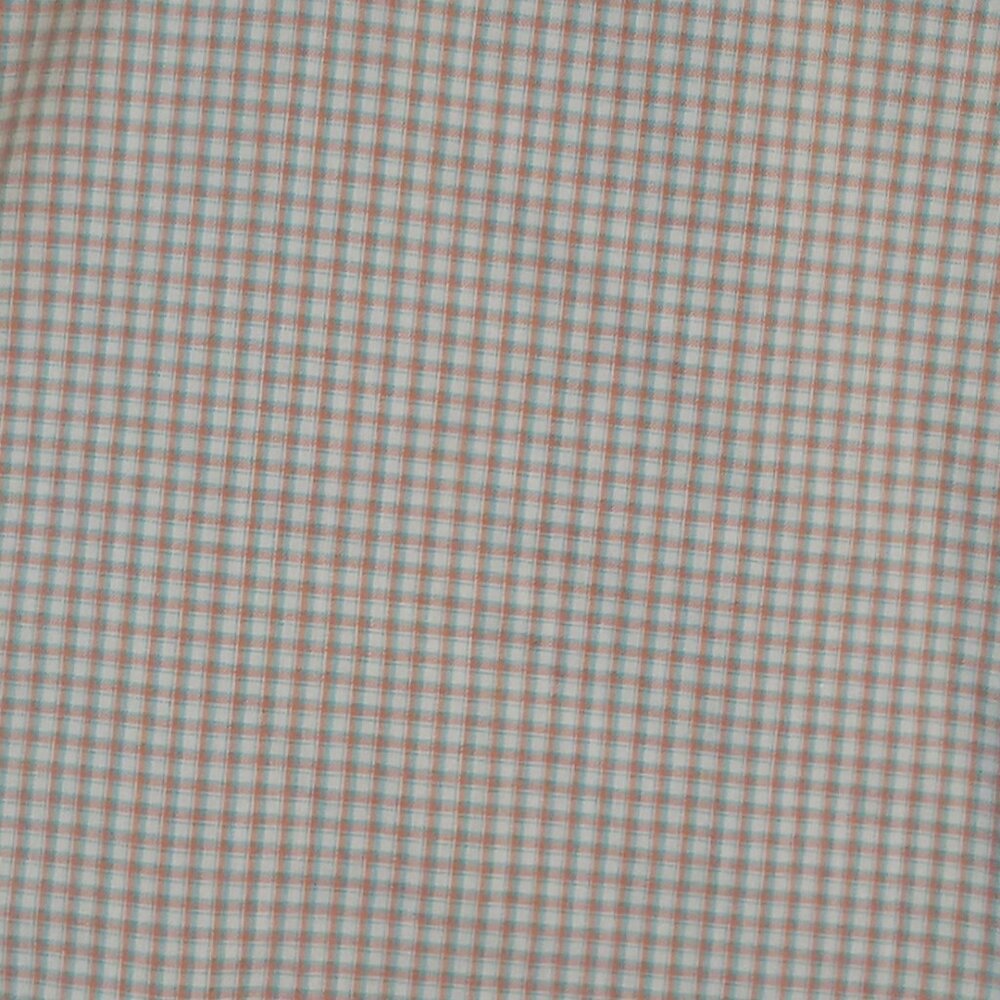 plaid Roundtree & Yorke white, orange, green XLT short sleeve shirt - Picture 3 of 8
